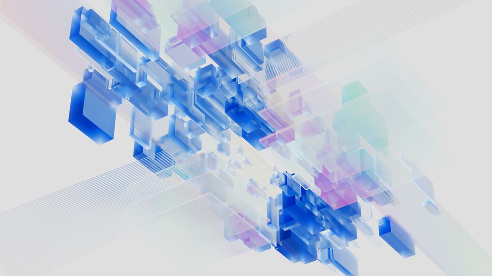 ニューラルネットワークを表現したデジタルブロックのイメージ